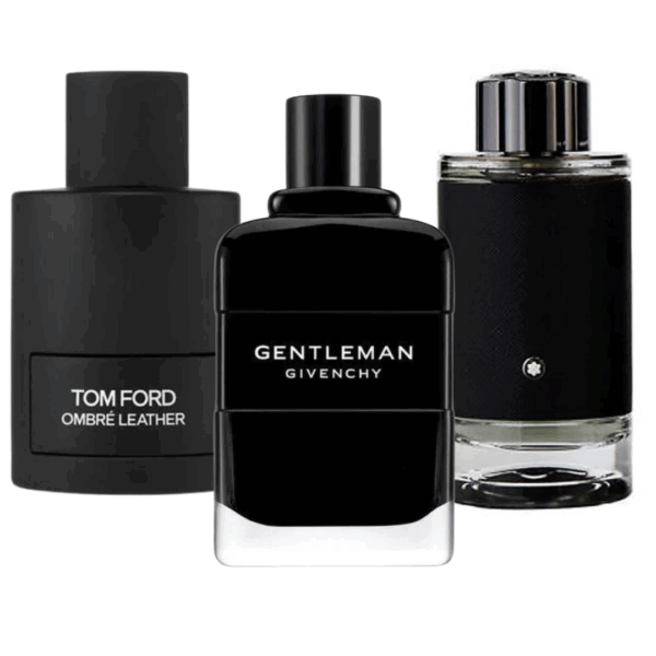 Exklusives 3er Parfum-Set – Ombre Leather von Tom Ford, Gentleman von Givenchy & Explorer von Montblanc [100 ml]