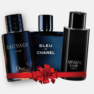 Exklusives 3er Parfum-Set – Sauvage Parfum von Dior, Bleu de Chanel & Armani Code von Giorgio Armani [100 ml]