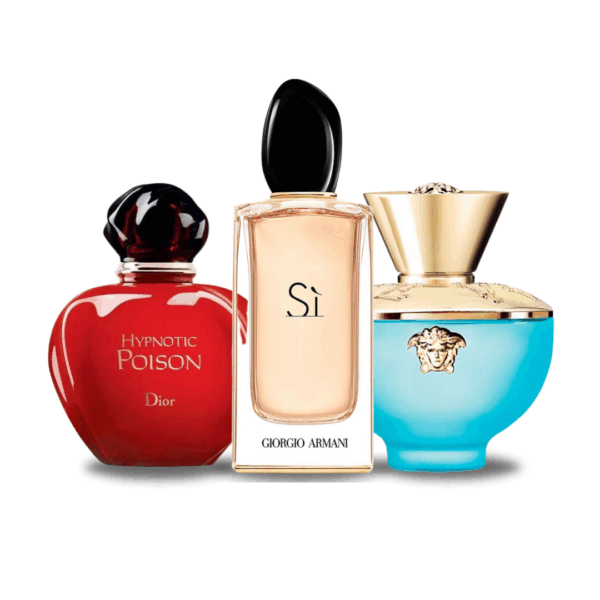 Exklusives 3er Parfum-Set – Hypnotic Poison von Dior, Sí von Giorgio Armani & Dylan Turquoise von Versace [100 ml]